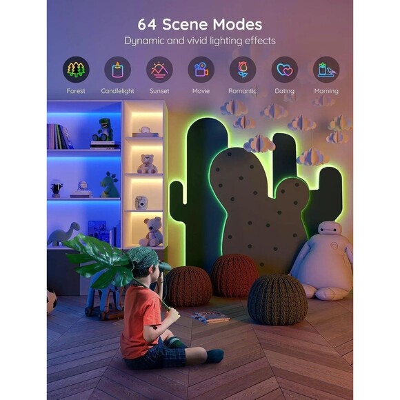 Govee Smart WiFi LED Strip Lights 50ft RGB Lighting Alexa Google Color Chng - Picture 6 of 11